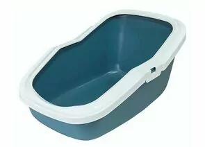 860335 - Туалет для кошек с бортиками SAVIC ASEO (56*39*27,5см) голубой камень 84786 (1)
