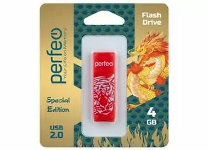 771302 - Флэш-диск USB 4GB Perfeo C04 Red Tiger (1)