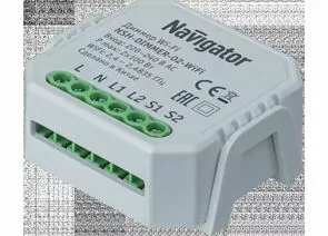 790107 - Navigator Smart Wi-Fi диммер реле (контроллер) 2х100W 2,4ГГц 46х46х18 NSH-DIMMER-02-WiFi 82636 (1)