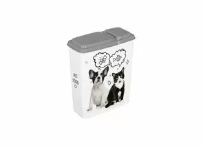 860854 - Контейнер для корма кошек/собак 2,3л пластик, серый 434211411 Lucky Pet/Бытпласт (1)