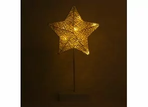 872615 - Св-к св/д декор. настол. STAR,звезда, тепл.белый,10LED, 215x60x400мм, ААx3шт (не в компл),Funray (1)