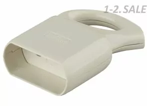 650666 - ЭРА штепсель с кольцом под плоскую вилку R1 6А (белый, PC-поликарбонат) 1841 (1)