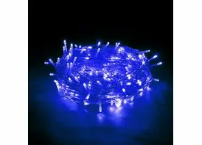 867063 - VEGAS Гирлянда Занавес 96 синих LED ламп, 6 нитей, прозр.провод, 1*2м, таймер, удлин (1)