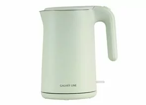 866817 - Чайник электр. Galaxy LINE GL-0327 (диск, 1,5л) 1,8кВт, двойной корпус, нерж.сталь/пластик, мятный (1)