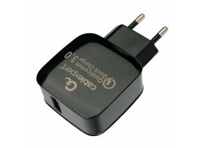 867196 - Зарядное устройство Cablexpert 18Вт, 3А, QC3.0, 1 порт USB, черный, пакет (1)