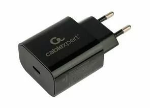 867199 - Зарядное устройство Cablexpert 20Вт, 3А, QC3.0/PD, 1 порт Type-C, черный, пакет (1)