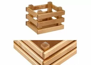 867376 - Ящик деревянный для хранения Polini Home Basket, 16х14х12 см, лакированный (мест 1) (1)