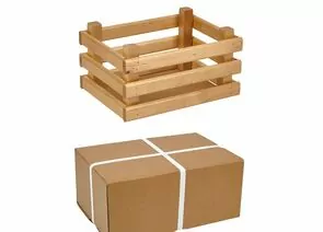 867379 - Ящик деревянный для хранения Polini Home Basket, 23х17х12 см, лакированный (мест 1) (1)