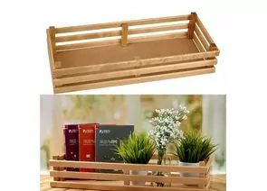 867382 - Ящик деревянный для хранения Polini Home Basket, 60х25х12 см, лакированный (мест 1) (1)