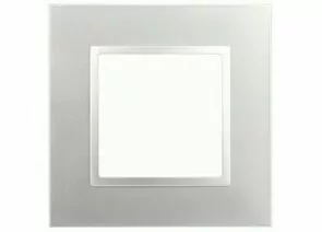 869039 - ЭРА Elegance Classic рамка пластик СУ 1 мест., алюминий 14-5011-03 60573 (1)