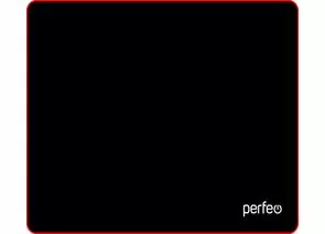 865624 - Perfeo Коврик для комп. мыши Black, Красный, (240x320x3 мм), ткань+резин.основание PF_D0715 (1)