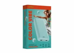 863959 - Perfeo Powerbank COLOR VIBE 20000 mah + Micro usb /In Micro usb /Out USB 1 А, 2.1A/ Blue (1)