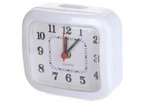 863999 - Perfeo Quartz часы-будильник PF-TC-004, прямоугольные 8*7,5 см, белые (1)