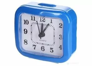 864001 - Perfeo Quartz часы-будильник PF-TC-004, прямоугольные 8*7,5 см, синие (1)