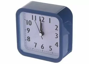 864042 - Perfeo Quartz часы-будильник PF-TC-019, квадратные 10*10 см, синие (1)