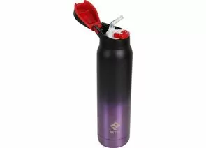 876992 - Термобутылка с трубочкой, 500мл, вакуумн клапан, сталь, фиолетовый градиент 323494 Ecos (1)