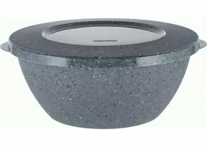 872145 - Миска (салатник)с крышкой Stone 3л темный камень PT107511026 Plast Team (1)