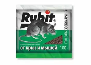 652991 - От грызунов приманка гранулы 100гр. (аромат сыра) Rubit Зоокумарин+, пакет А-5030 (1)