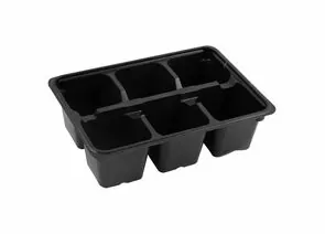 685907 - Кассета д/рассады 6 ячеек квадр. 200мл (1шт) 25*16*6,5см / 7*7*6,5см 183906 Агроформ МОСКВА 50! (1)