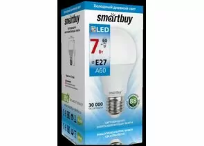 695636 - SmartBuy ЛОН A60 E27 7W(650lm) 6000K 6K 110x60 SBL-A60-07-60K-E27 (1)