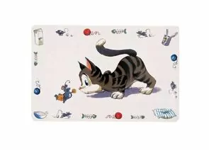 730945 - Коврик под миску для кошек/собак Веселая кошка (44*28см), 24544 TRIXIE (1)