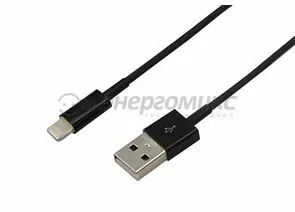 608036 - Кабель USB(A)шт. - 8pin шт. для iPhone 5/6/7 моделей 1М черный REXANT, (10!) 18-1122 (1)
