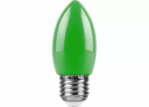 694391 - Feron лампа св/д свеча C35 E27 1W(220°) зеленая матовая 85x35 д/гирлянды Белт Лайт LB-376 25926 (1)