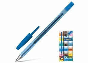 509347 - Ручка шарик. BEIFA (Бэйфа) 0,7мм (линия 0,5мм) синяя, корпус прозр., AA927-BL 141660 (1)