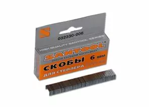 604021 - SANTOOL Скобы 11,4х 6мм, толщина 0,75мм ТИП53 д/мебельн.степлера 1000шт/уп, цена за уп,арт.32330-006 (1)
