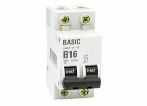 676350 - EKF Basic автоматический выкл. ВА47-29 2P 16А хар-ка B 4,5кА mcb4729-2-16-B (1)