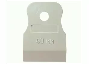 729698 - 3-ON Шпатель резиновый, 40 мм, белый, эконом,(цена за шт.) 02-04-304 (1)