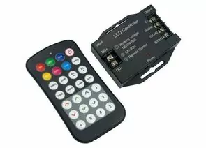 877099 - Ecola Контроллер 12V 288W (24V 576W ) RGB RF с кнопочным черным радиопультом RFK24BESB (1)