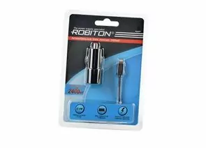 614304 - Блок пит. Robiton App04 Car Charging Kit 2.4A Iphone/Ipad DC/DC(5V 2.4A)импульс.,Iphone шт,USBBL1 (1)