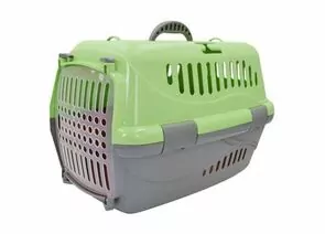 727369 - Переноска для кошек/собак (48*34*32см) пластик, зеленая 3526289 HOMEPET (1)