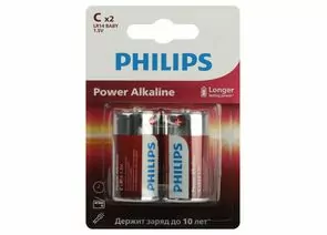 888547 - Э/п Philips LR14/343 алкалиновые 2BL Power LR14P2B/51 (1)