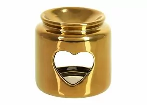 890937 - Аромалампа Сердце, 7,5*7,5*7,5см свеча/комплект, золотая 40351 Банные штучки (1)