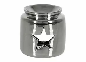 890938 - Аромалампа Звезда, 7,5*7,5*7,5см свеча/комплект, серебряная 40352 Банные штучки (1)