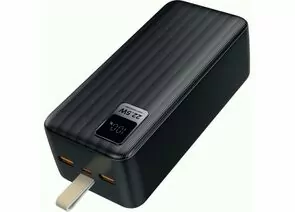 872031 - Perfeo Powerbank WATERFALL 40000 mAh/LED дисплей/PD + QC 3.0/Type-C/2 USB/Выход: 5A, max 22.5W/Black (1)