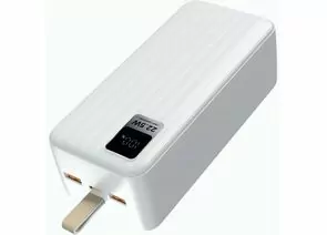 872032 - Perfeo Powerbank WATERFALL 40000 mAh/LED дисплей/PD + QC 3.0/Type-C/2 USB/Выход: 5A, max 22.5W/White (1)