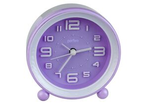 864008 - Perfeo Quartz часы-будильник PF-TC-007, круглые диам. 10,5 см, фиолетовые (1)