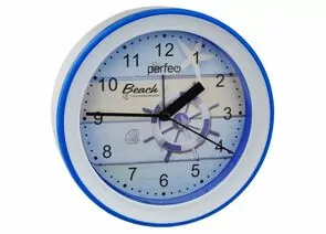 864014 - Perfeo Quartz часы-будильник PF-TC-009, круглые диам. 15,3 см, подвес на стену, штурвал (1)