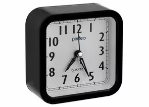 864043 - Perfeo Quartz часы-будильник PF-TC-019, квадратные 10*10 см, чёрные (1)