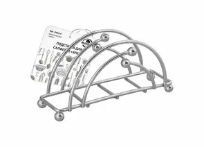 893294 - Подставка д/салфеток Арка 15*5,5*7см сталь хром (кратность 3!!!) 52-4 Мультидом (1)