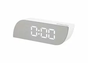 893867 - Часы-будильник HomeStar HS-0121 белые,15*4,9*3,6см, 3*AAA(нет в компл) время/будильник/темпер 107613 (1)