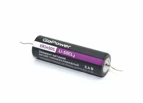 837710 - Элемент питания GoPower 14505 PC1 Li-SOCl2 3.6V с выводами (1/10/500) (1)