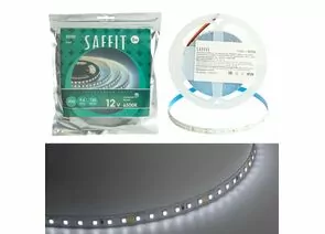 891596 - Saffit лента св/д 12V 9.6W/m 120led/m IP20 6500K 6K интер. 8х1.22мм 5м цена за шт. SST02 55242 (1)