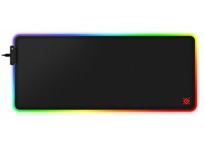 883590 - Игровой коврик Black XXL Light 780x300x4мм, RGB подсветка, 50009 Defender (1)