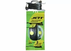 856800 - Jett силовой удлинитель на рамке ПВС 2х1.5 1роз. 50м 10А черный 157-050 (1)