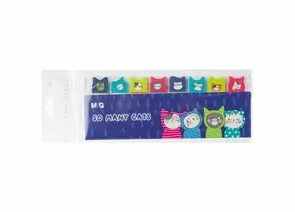 891642 - Клейкие закладки M&G So Many Cats пластиковые 8 блоков по 20 листов 15x53 мм Арт.1773932 (1)