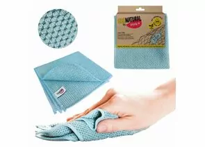 892004 - СаСалфетка из микрофибры 30*30см,300гр/м2,Океан ЭКО Натурал(подходит для окон и зеркал),026240/ YORK (1)